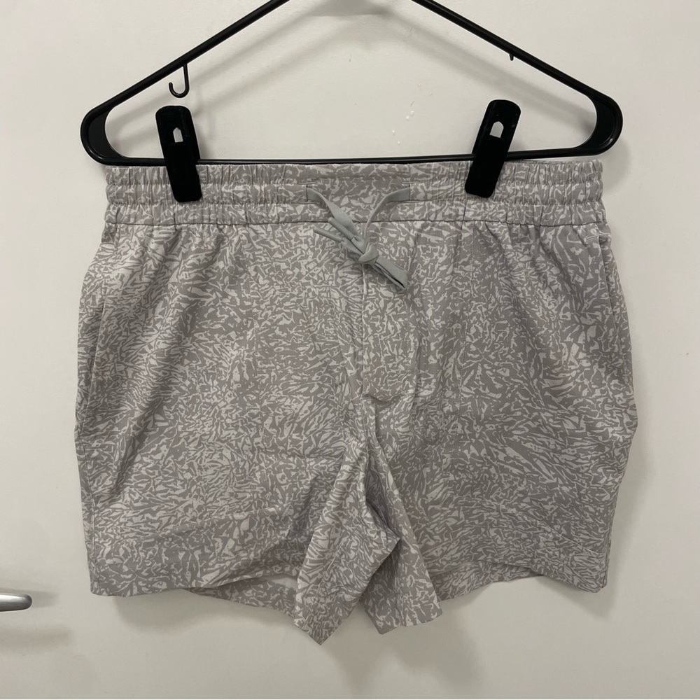 Gray Patterned Women's Shorts